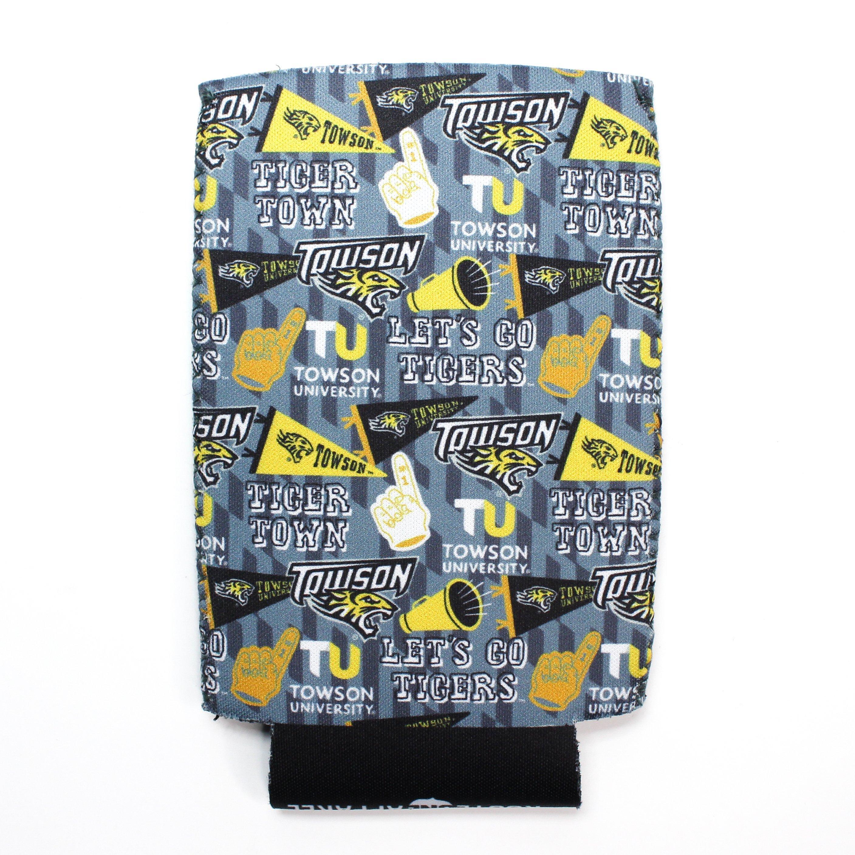 Towson University Fan Pattern / Can Cooler - Route One Apparel