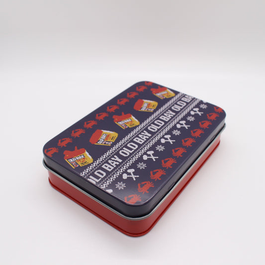 Old Bay Sweater Pattern (Red) / Gift Card Tin - Route One Apparel