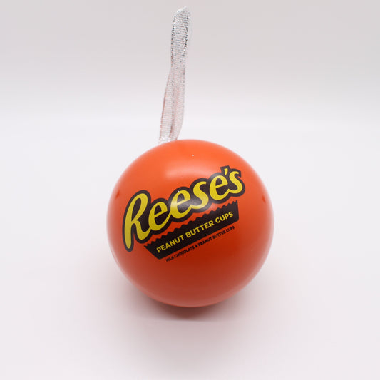 REESE'S PEANUT BUTTER CUP (Orange)  / Tin Ball Ornament - Route One Apparel