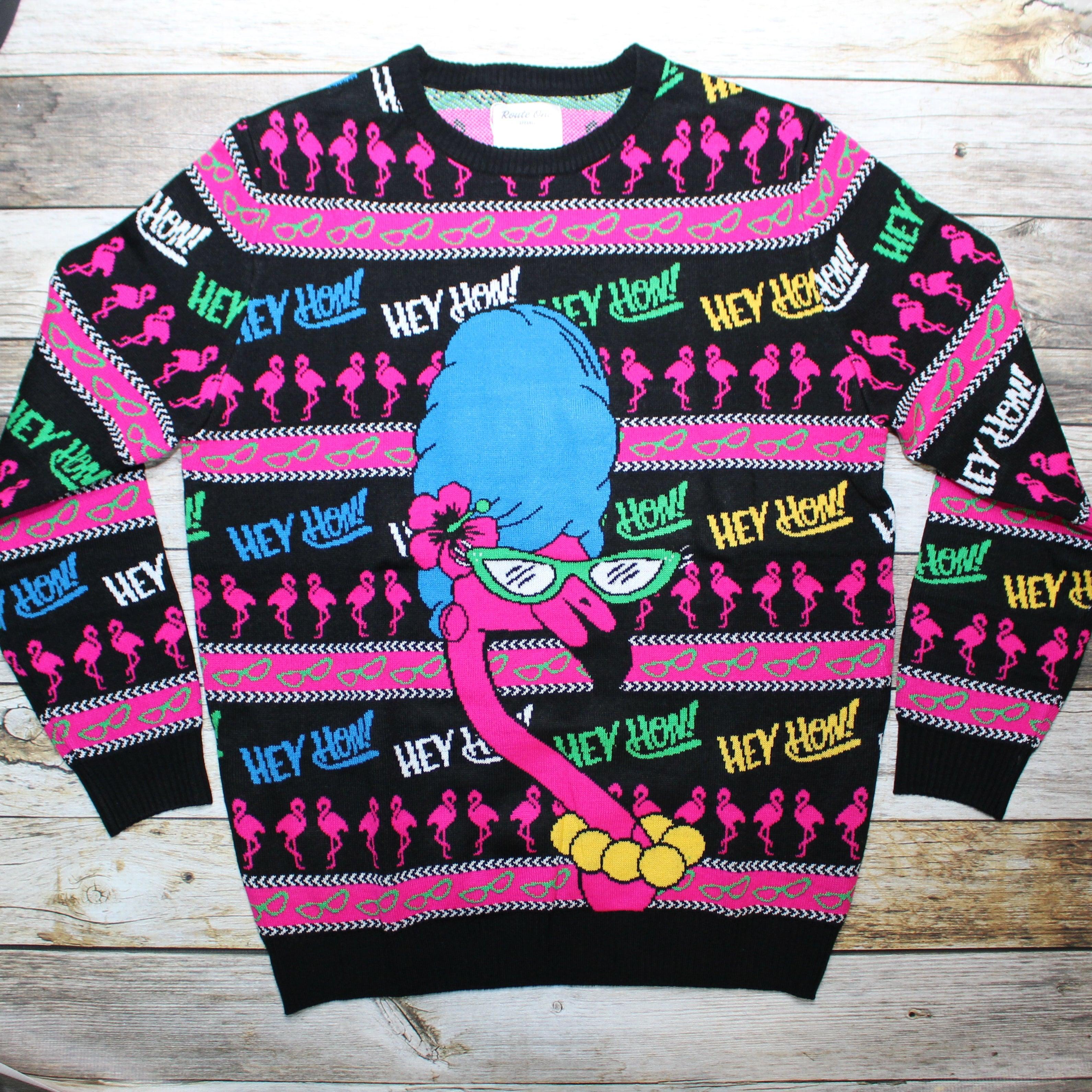 Hon Flamingo (Black) / Knit Sweater - Route One Apparel