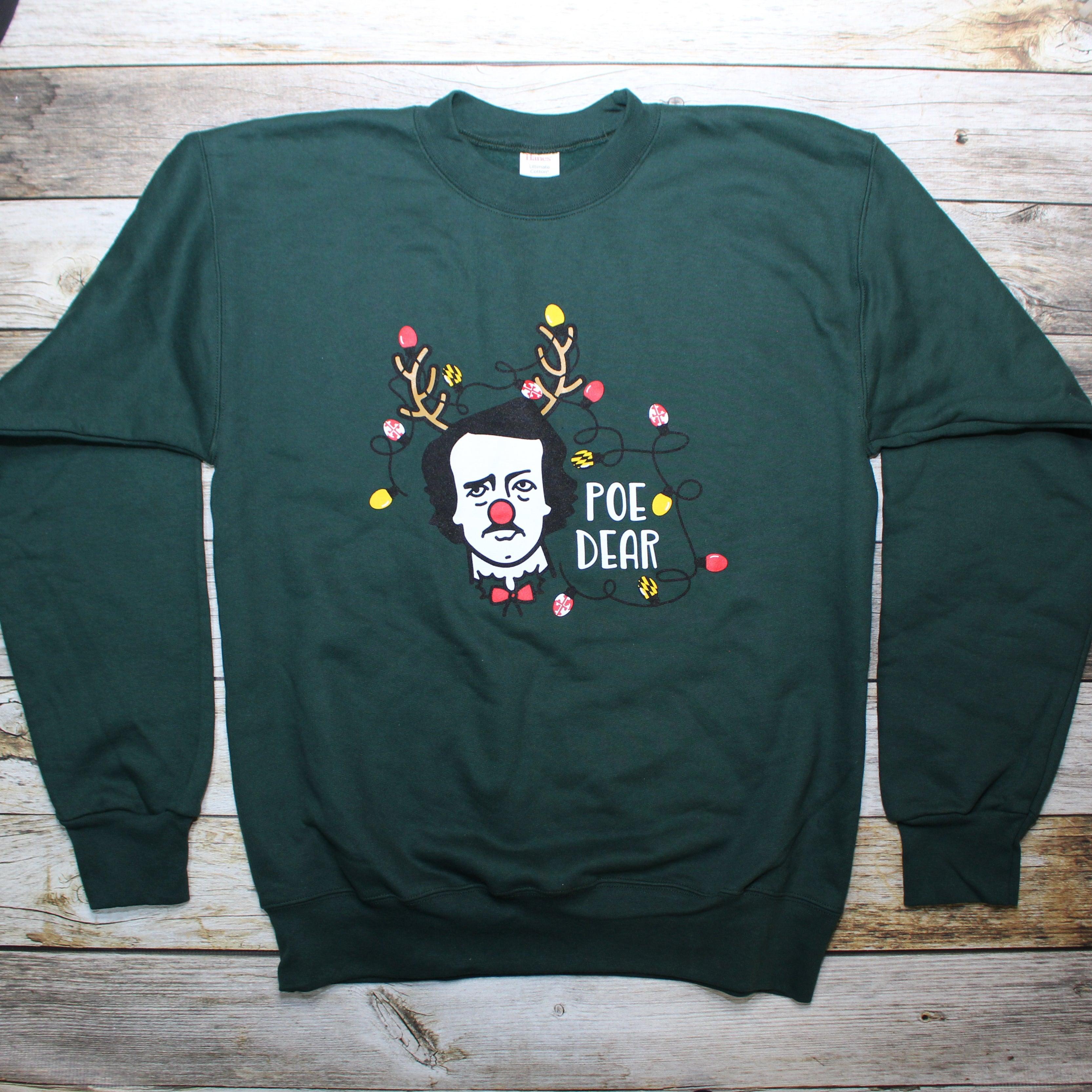 Poe Dear (Forest Green) / Crew Sweatshirt - Route One Apparel
