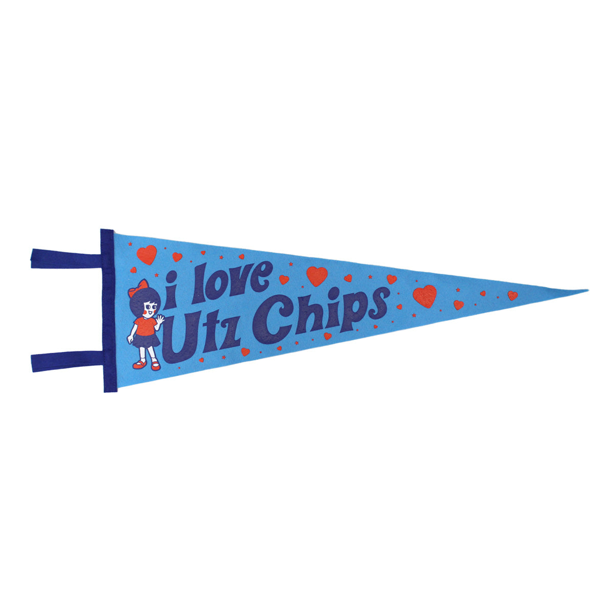 "I Love Utz Chips" / Pennant Flag - Route One Apparel