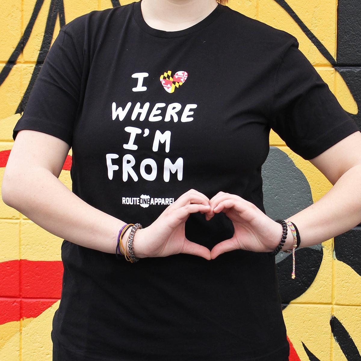 I Love Where I'm From (Black) / Shirt - Route One Apparel