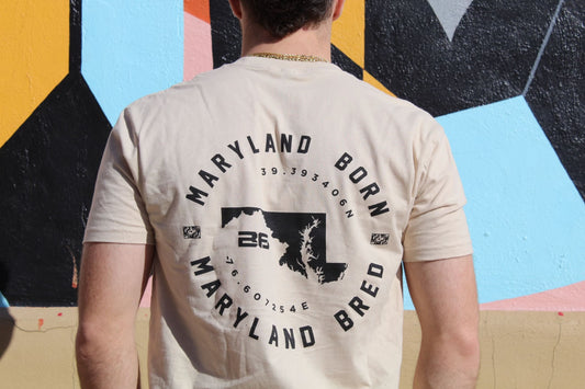 Bryce Frederick - Maryland Born, Maryland Bred Logo (Tan) / Shirt - Route One Apparel