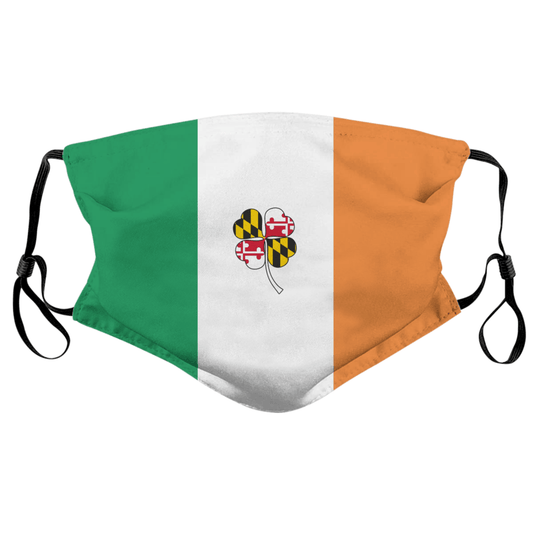 Irish Flag with Maryland Shamrock / Face Mask - Route One Apparel