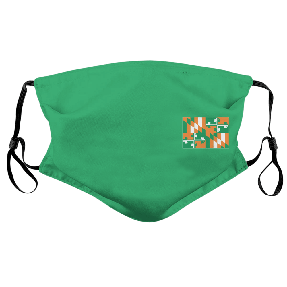 Side Irish Maryland Flag (Green) / Face Mask - Route One Apparel
