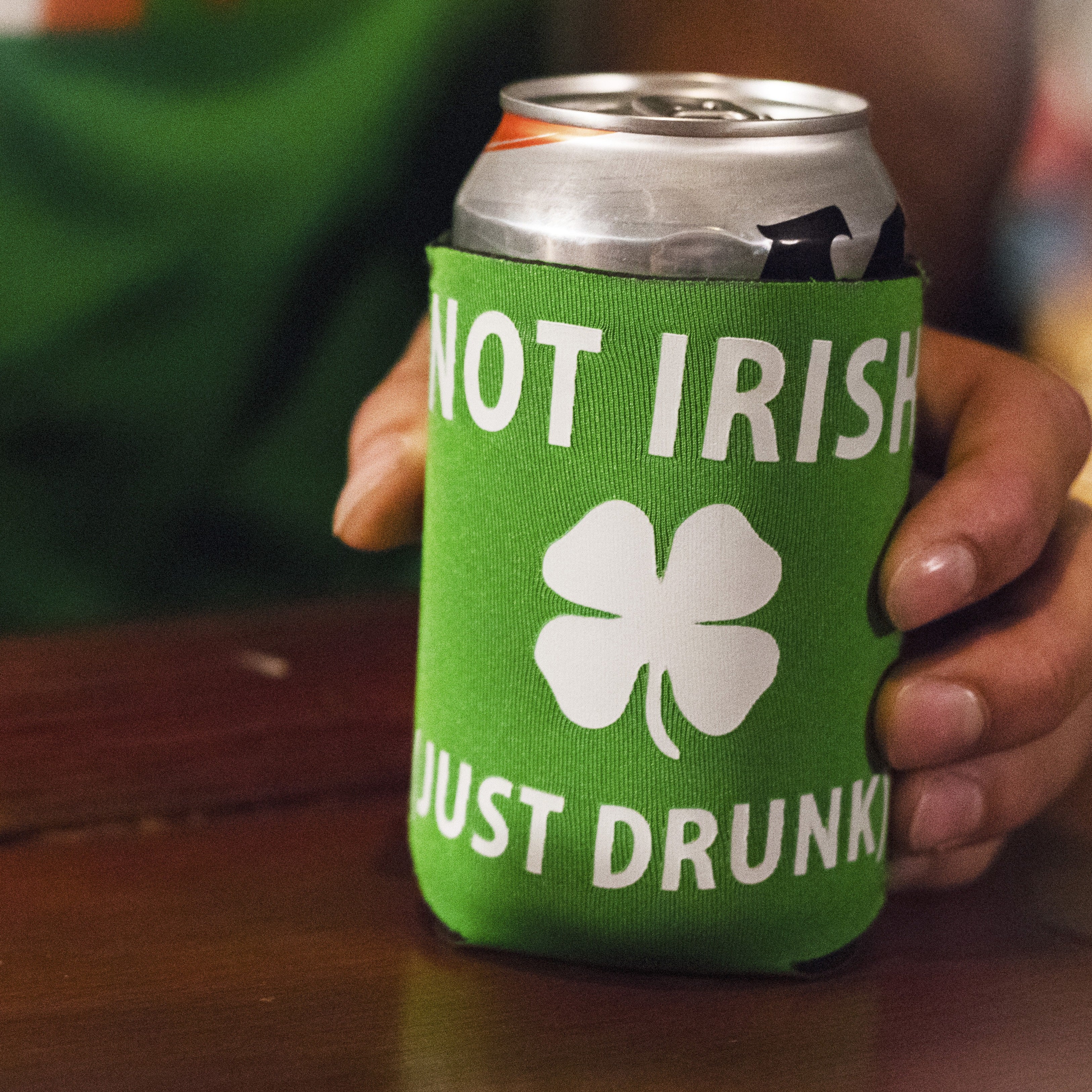 Not Irish, Just Drunk (Green) / Can Cooler - Route One Apparel