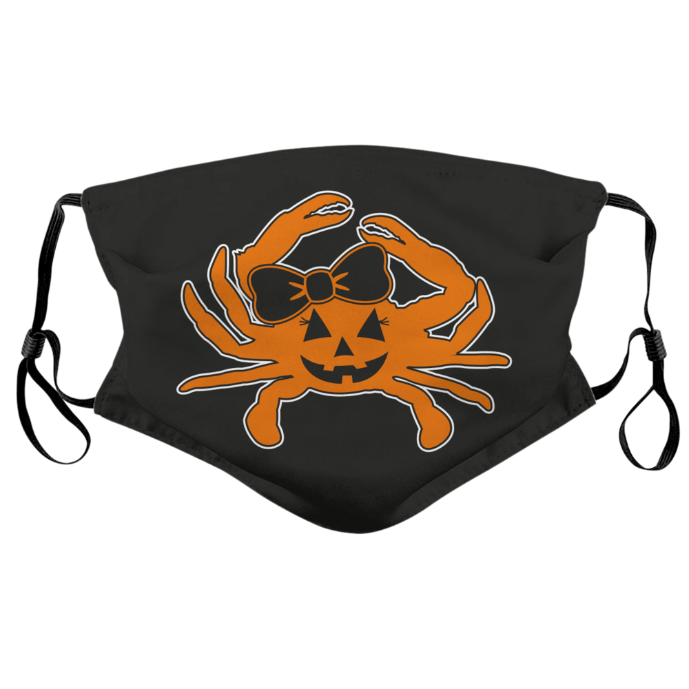 Halloween Jill Pumpkin Crab (Black) / Face Mask - Route One Apparel