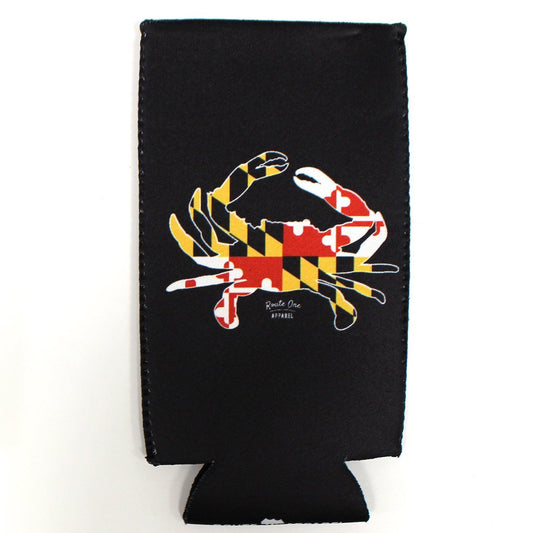 Maryland Full Flag Crab (Black) / Stadium Can Cooler - Route One Apparel