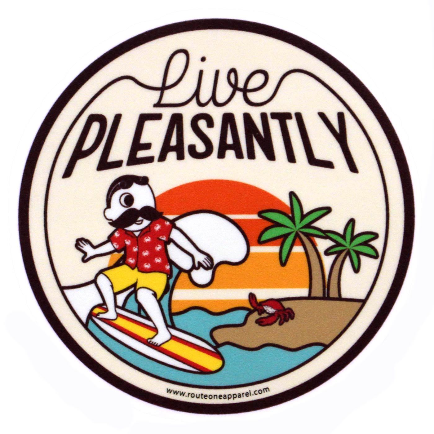 Natty Boh Live Pleasantly / Sticker - Route One Apparel