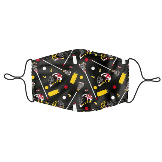 Maryland Lacrosse Pattern / Youth Face Mask - Route One Apparel