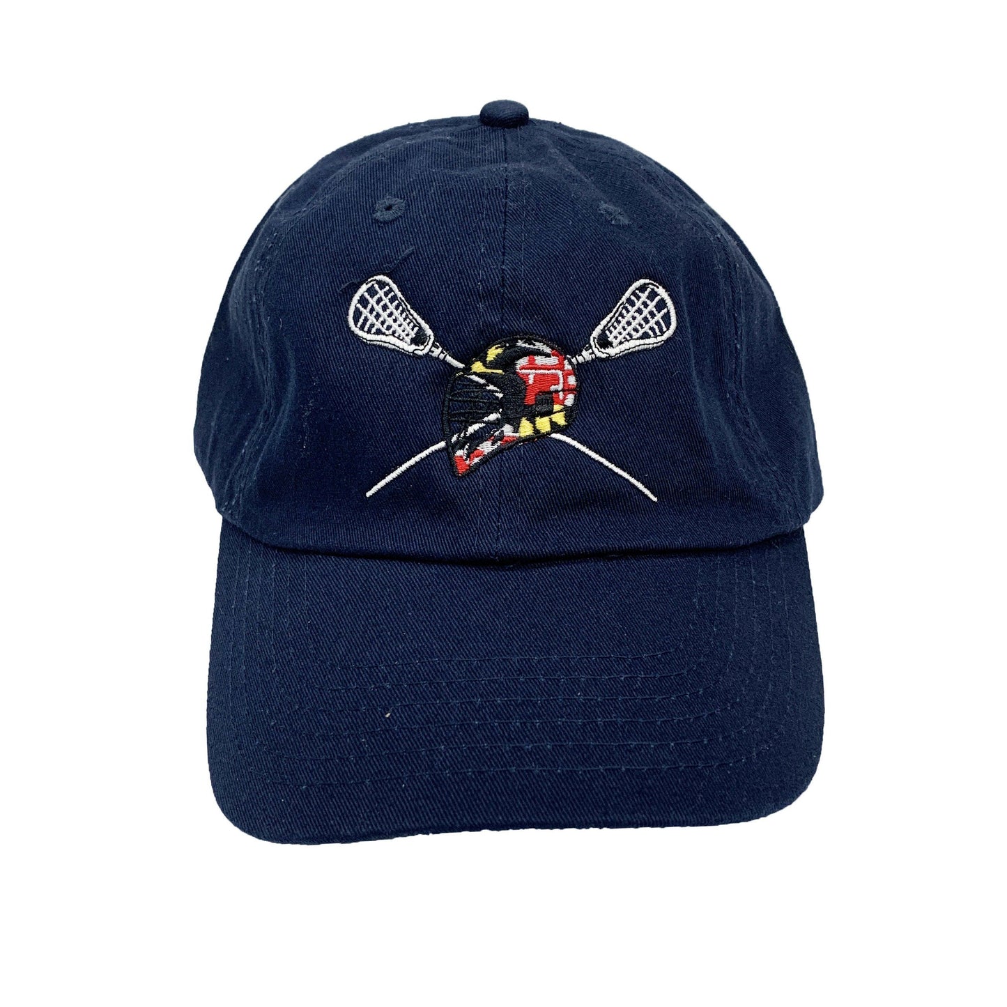 Maryland Lacrosse Sticks & Helmet (Navy) / Baseball Hat - Route One Apparel