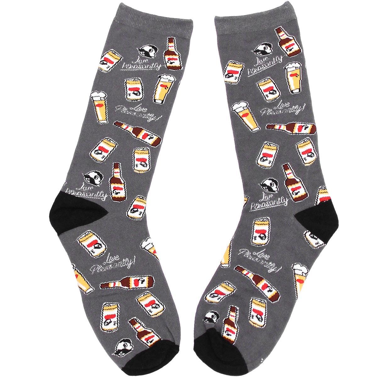 Live Pleasantly Boh Cans & Bottles / Crew Socks - Route One Apparel