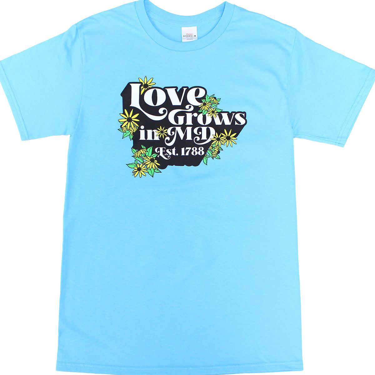 Route One Apparel Love Grows in Maryland (Sky) / Shirt Blue