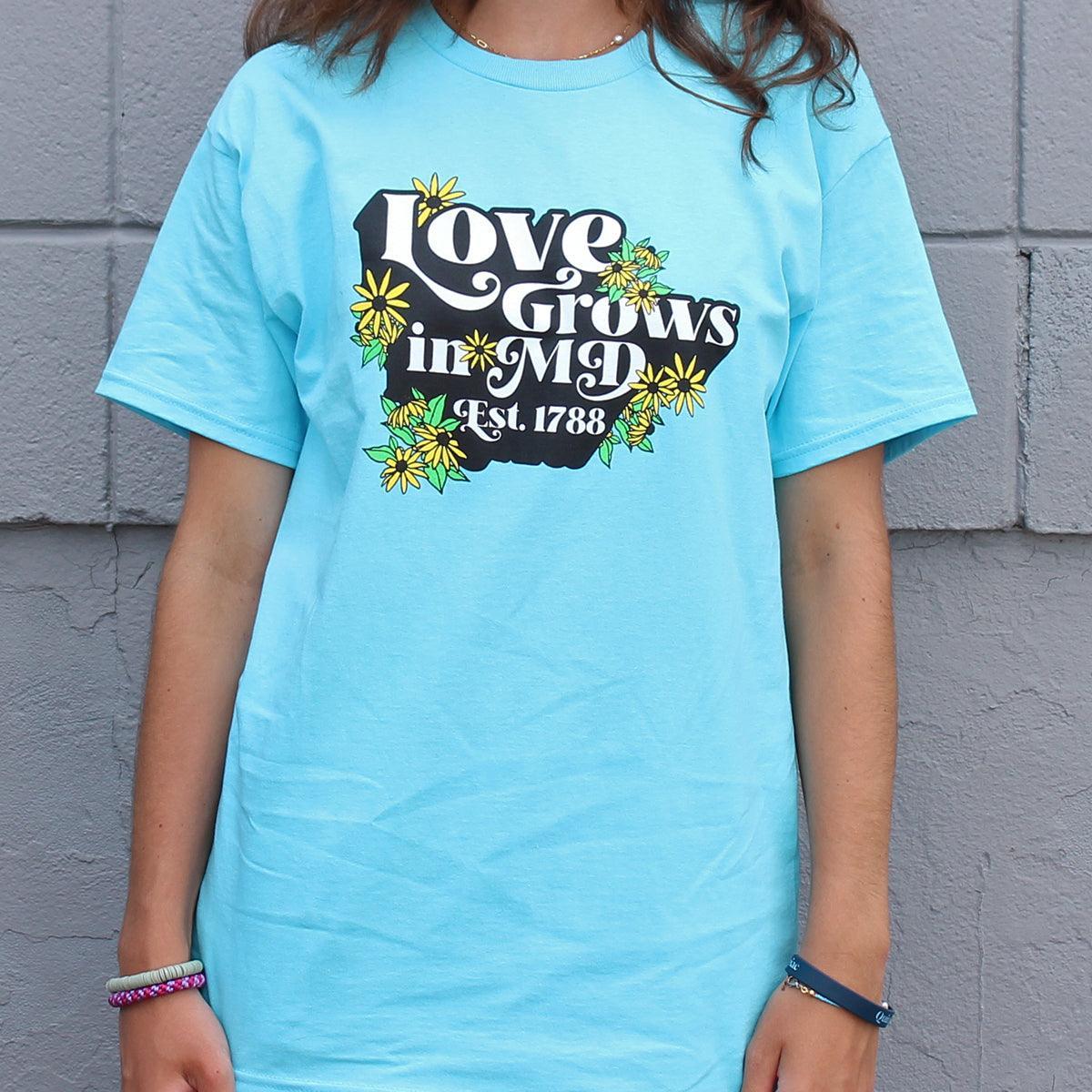 Route One Apparel Love Grows in Maryland (Sky) / Shirt