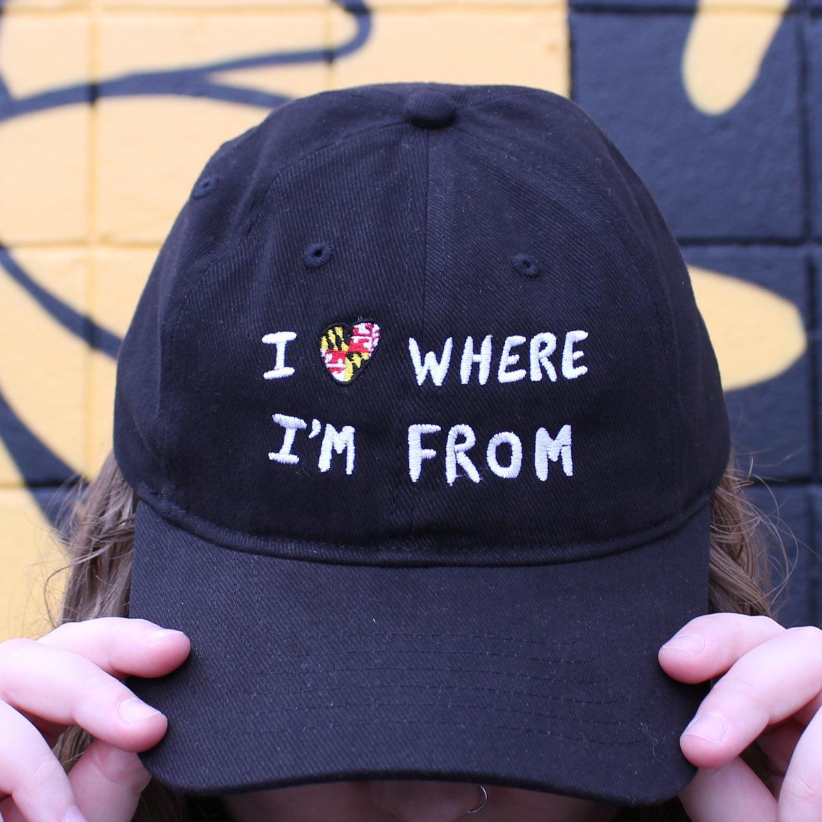 I Love Where I'm From (Black) / Baseball Hat - Route One Apparel
