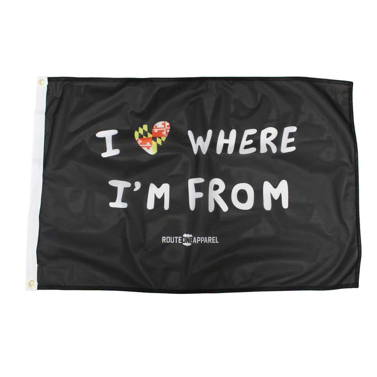 I Love Where I'm From (Black) / Flag - Route One Apparel