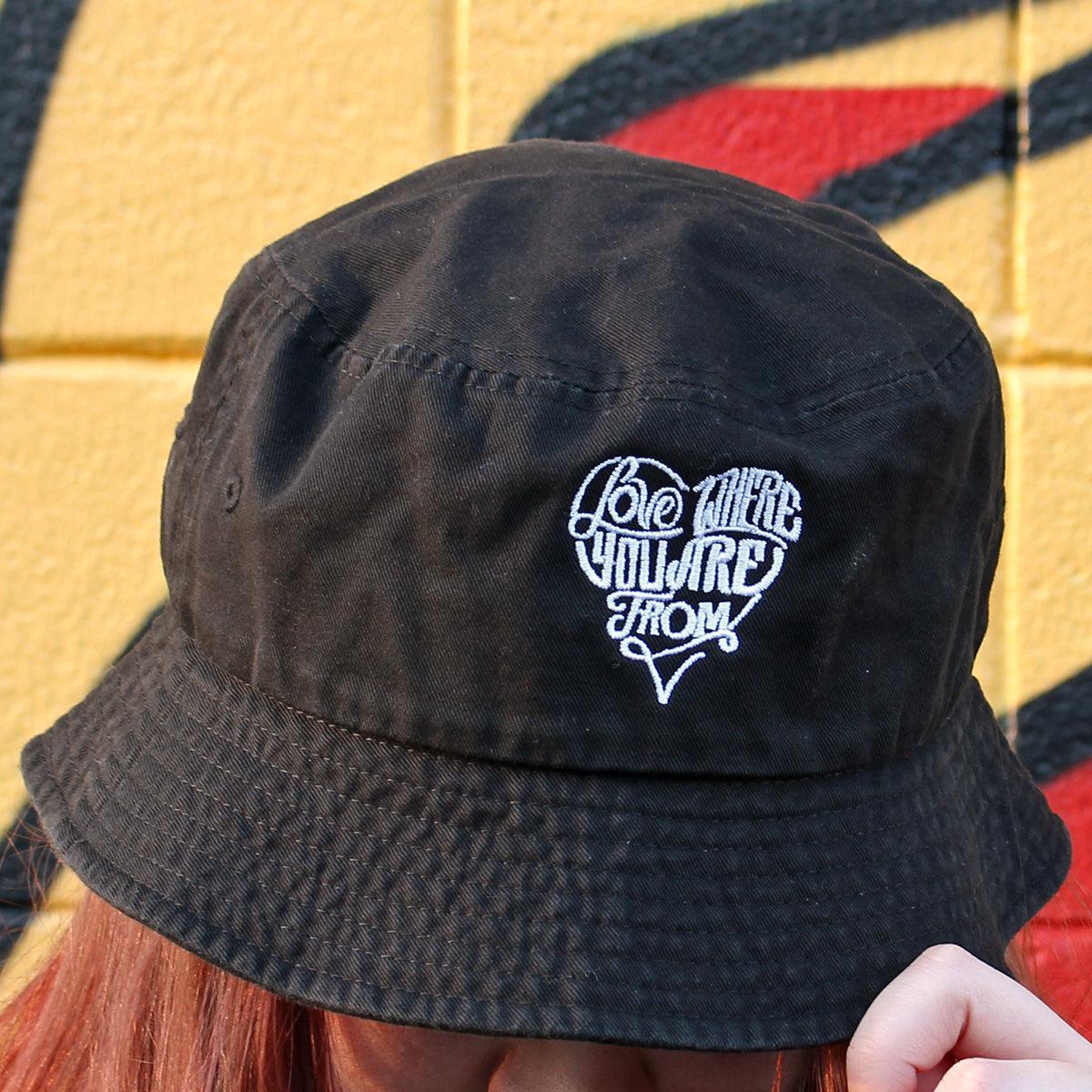 Love Where You Are From (Black) / Bucket Hat - Route One Apparel