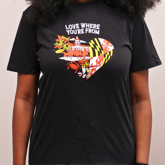Love Where You're From (Black) / Shirt - Route One Apparel