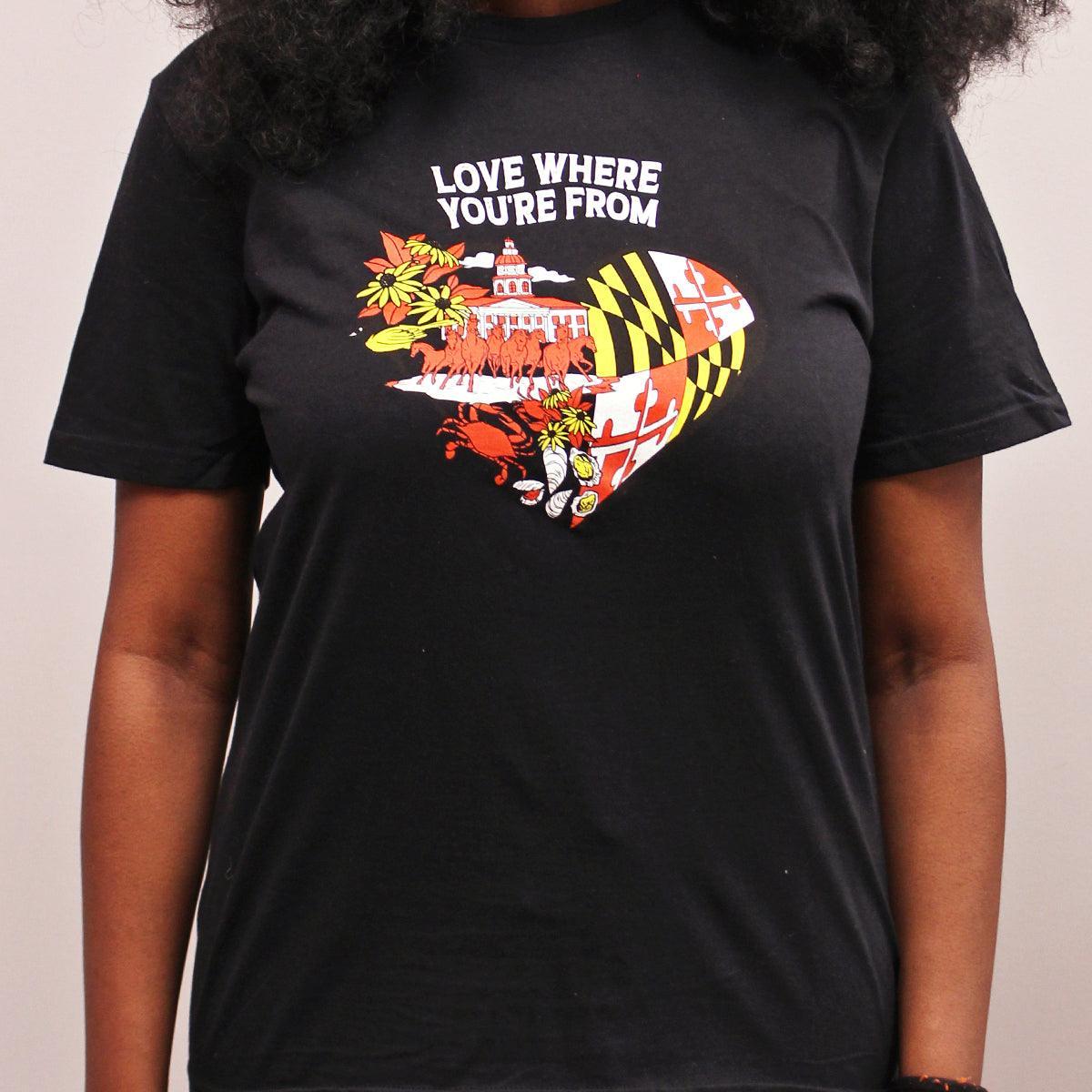 Route One Apparel Love Where You're From (Black) / Shirt