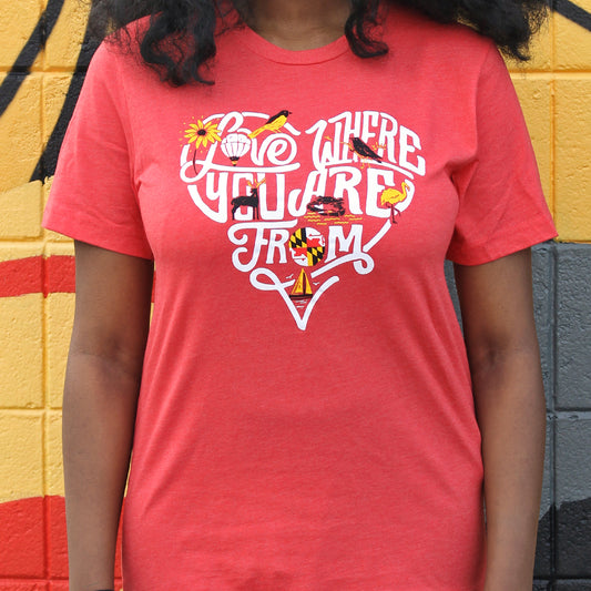 Love Where You Are From (Red) / Shirt - Route One Apparel