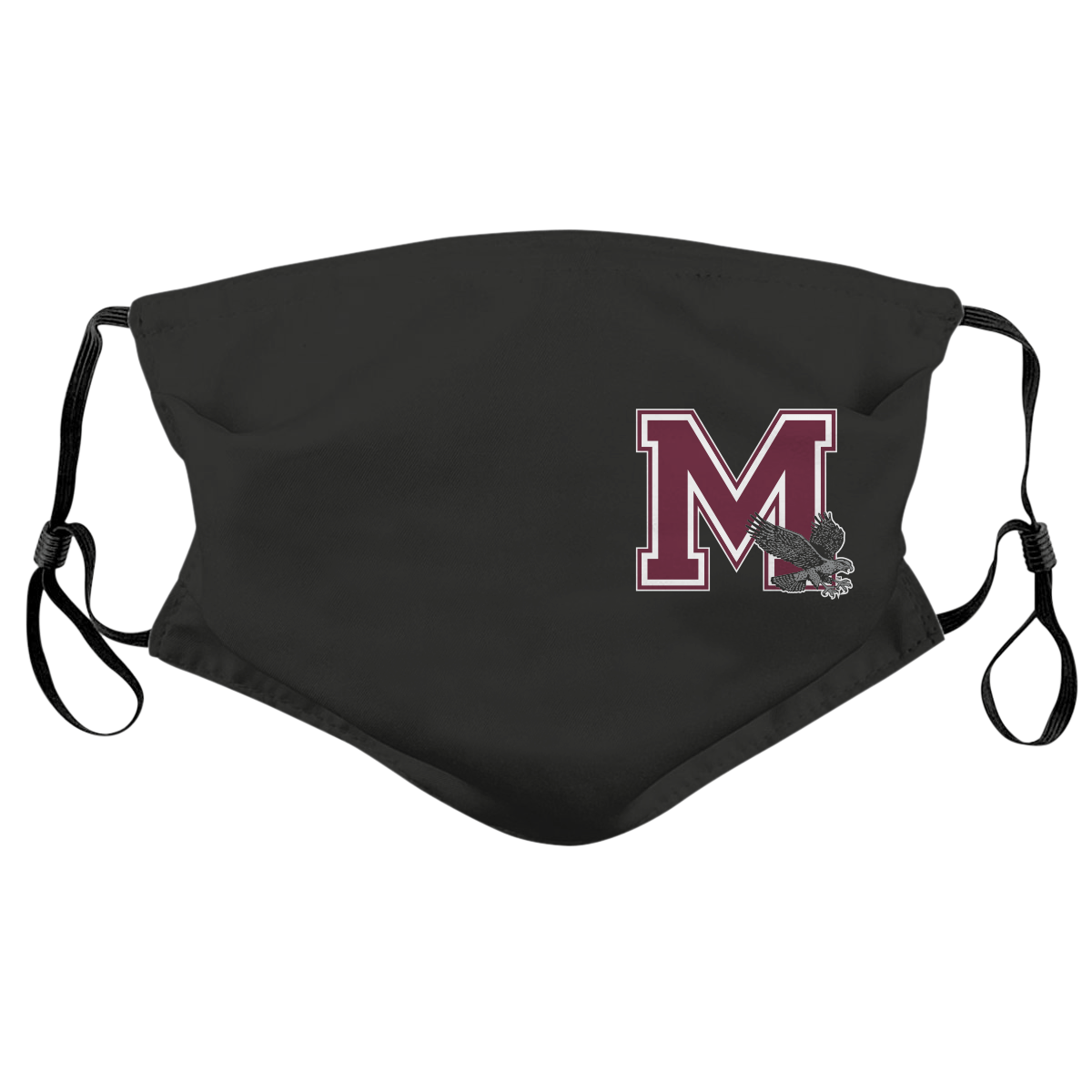 UMES M Logo (Black) / Face Mask - Route One Apparel
