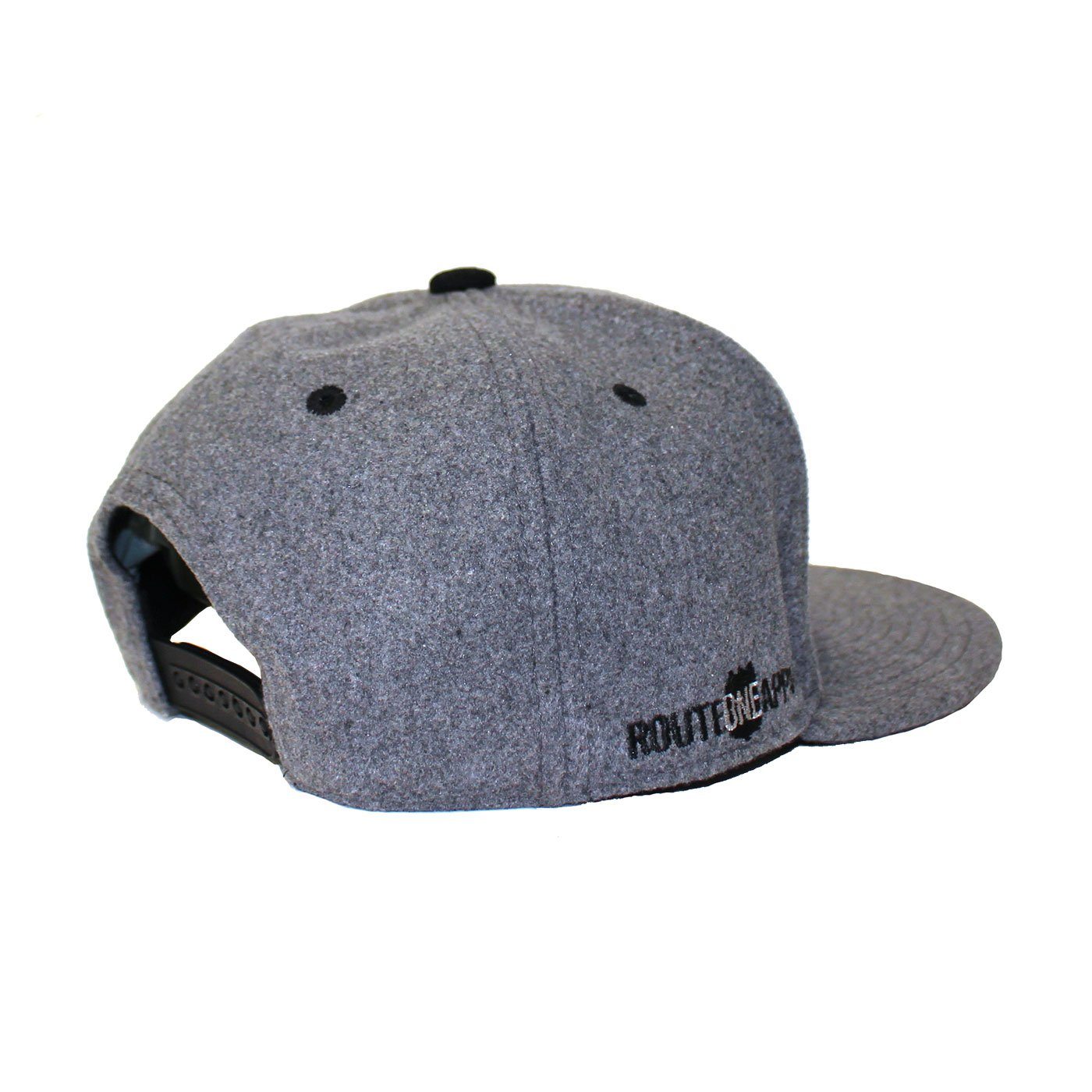 Maryland Born Maryland Bred (Grey) / Wool Snapback Hat - Route One Apparel