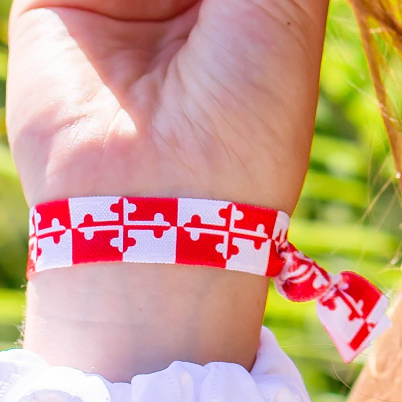 Maryland Flag Natty Boh / 5-Piece Hair Tie Set - Route One Apparel