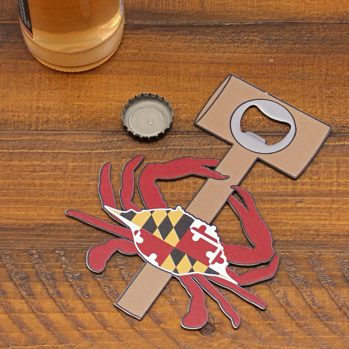 Maryland Flag Crab and Mallet / Bottle Opener - Route One Apparel