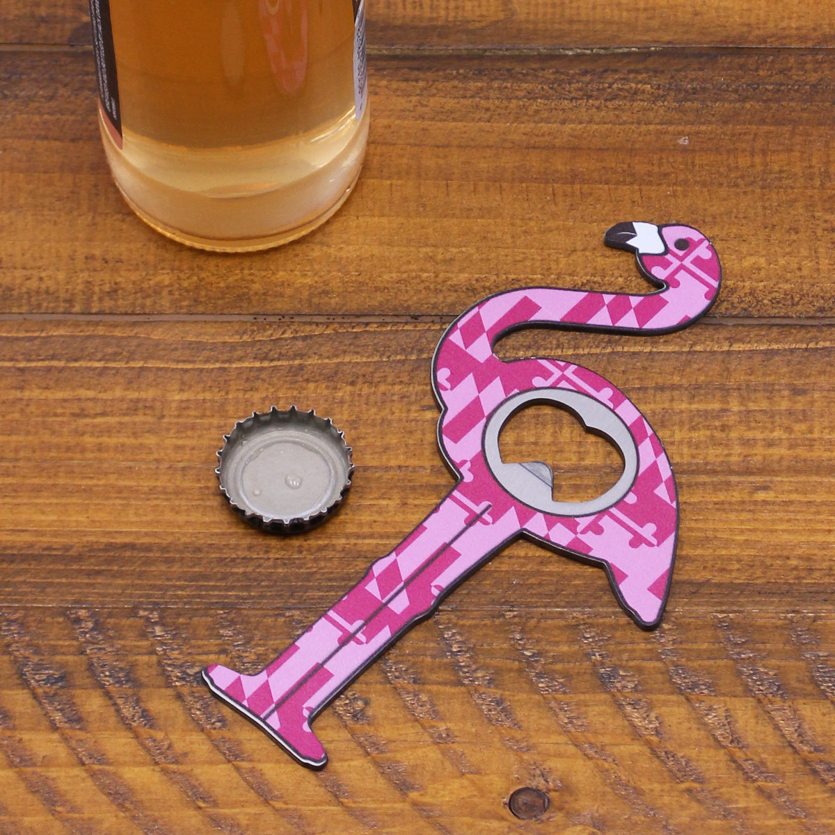 Maryland Flag Flamingo (Pink) / Bottle Opener - Route One Apparel