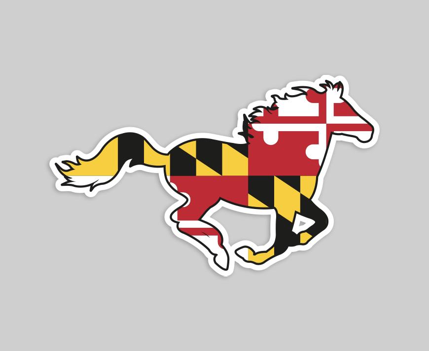 Maryland Flag Horse / Sticker - Route One Apparel