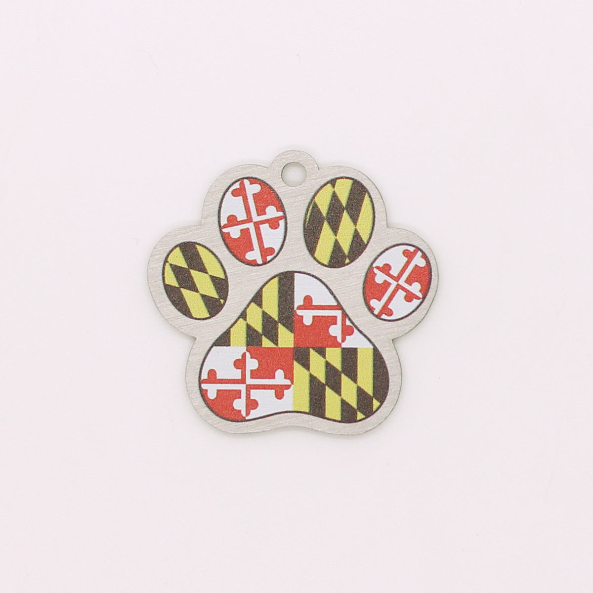 Maryland Flag Paw Print / Pet ID Tag - Route One Apparel