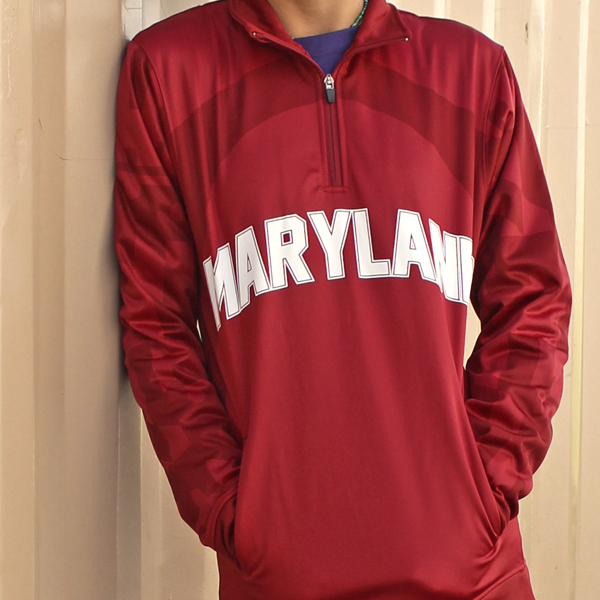 Maryland Flag Sleeve (Red Tone) / Pullover - Route One Apparel