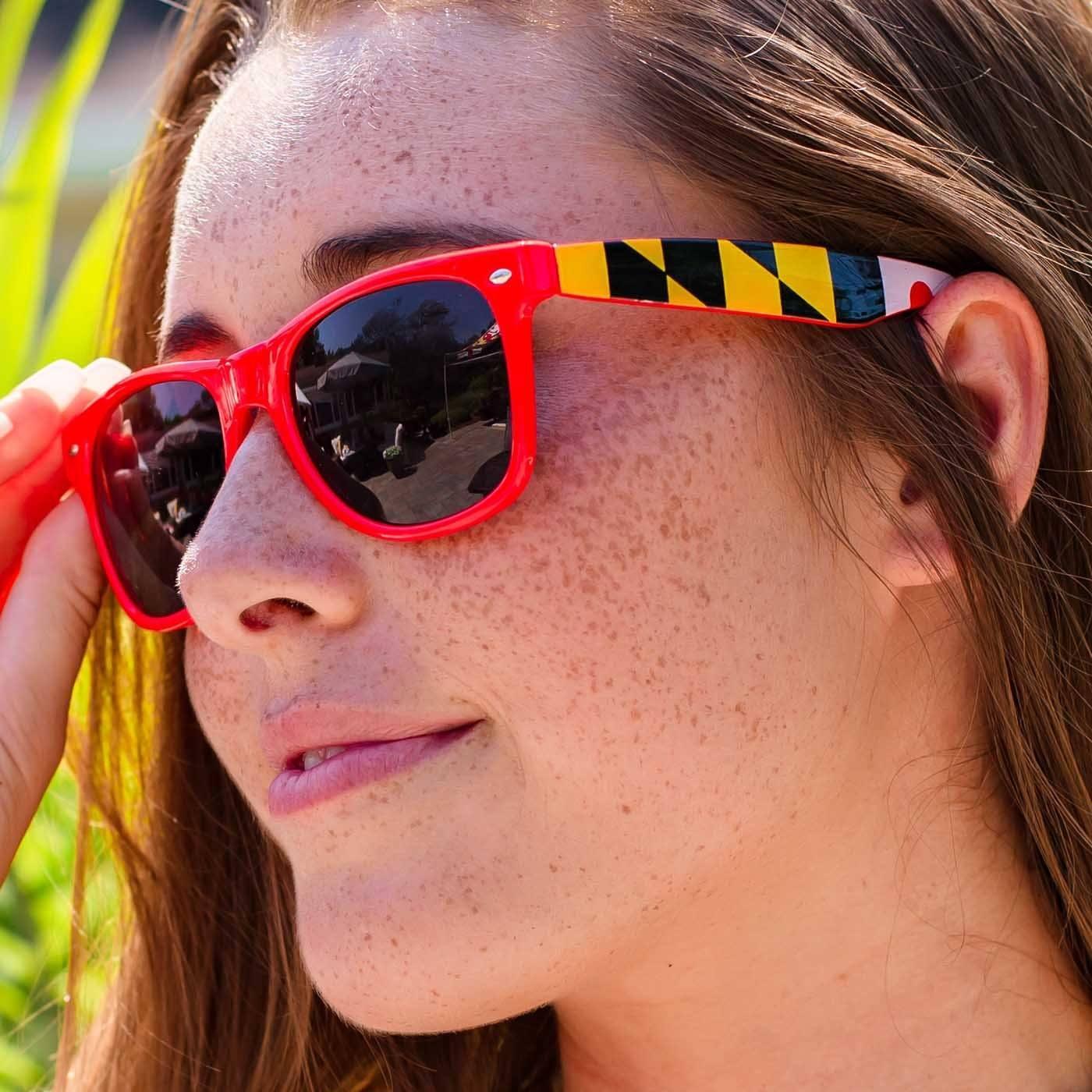 Maryland Flag Stretch Sides (Red) / Shades - Route One Apparel