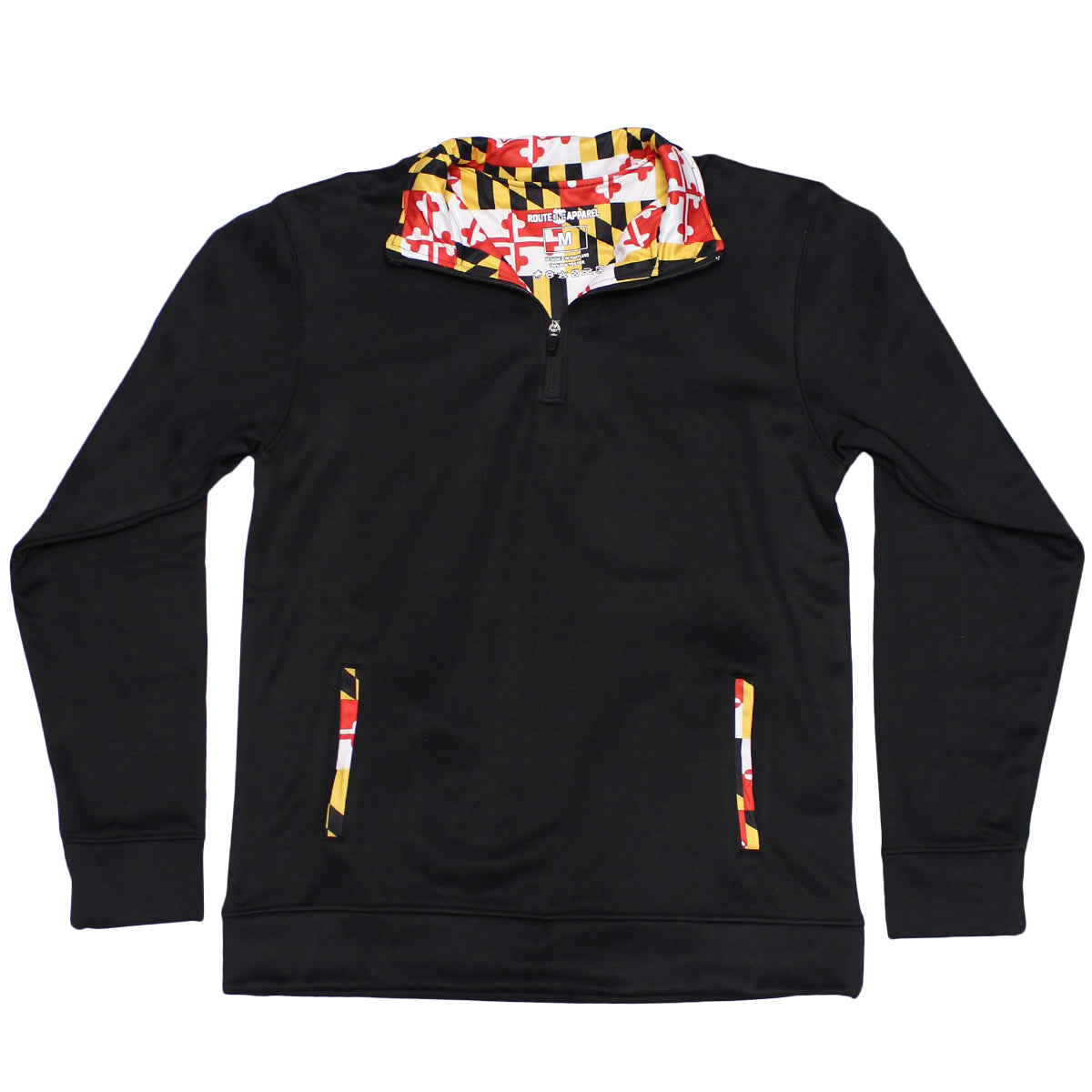 Maryland Flag Trim (Black) / Pullover - Route One Apparel