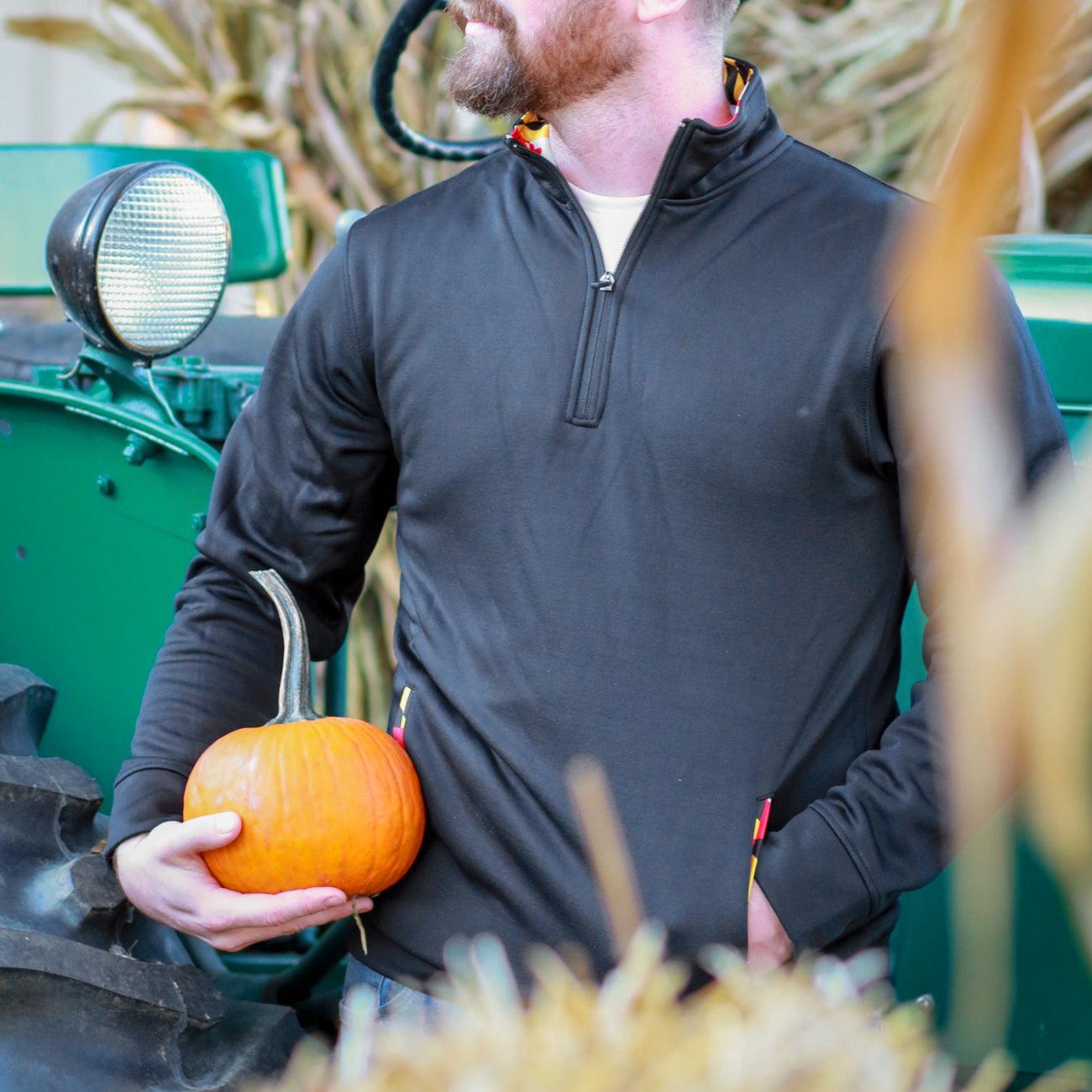 Maryland Flag Trim (Black) / Pullover - Route One Apparel