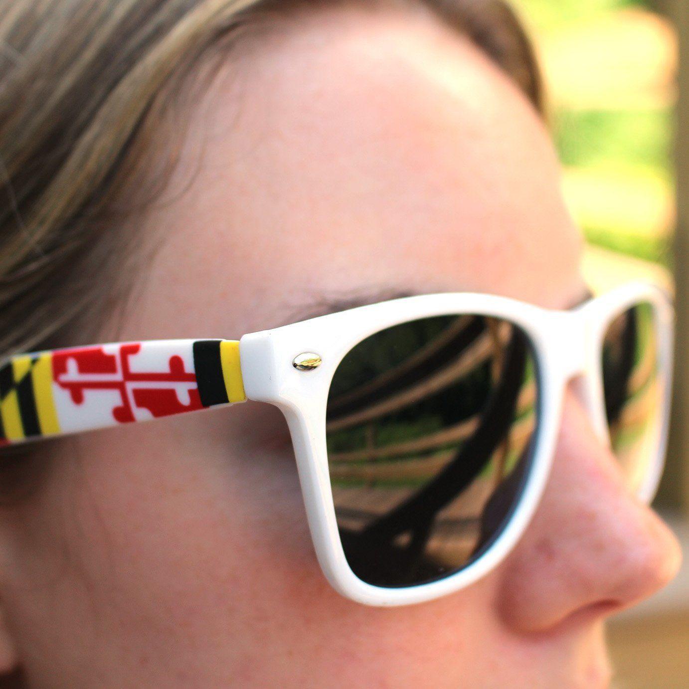 Maryland Full Flag Pattern (White) / Shades - Route One Apparel