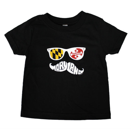 Maryland Mustache (Black) / Baby Onesie - Route One Apparel