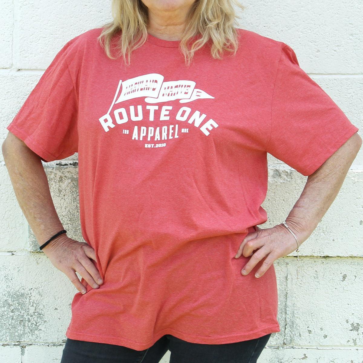 Maryland Native Pennant (Brick Heather) / Shirt - Route One Apparel