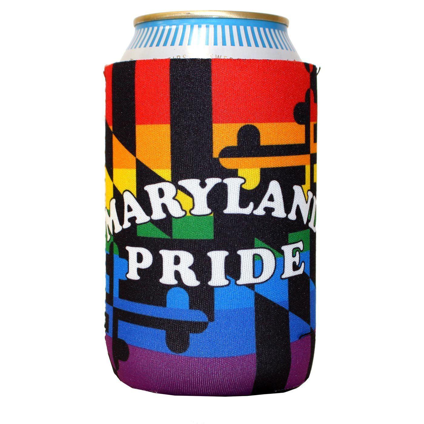 "Maryland Pride" Rainbow Flag / Can Cooler - Route One Apparel