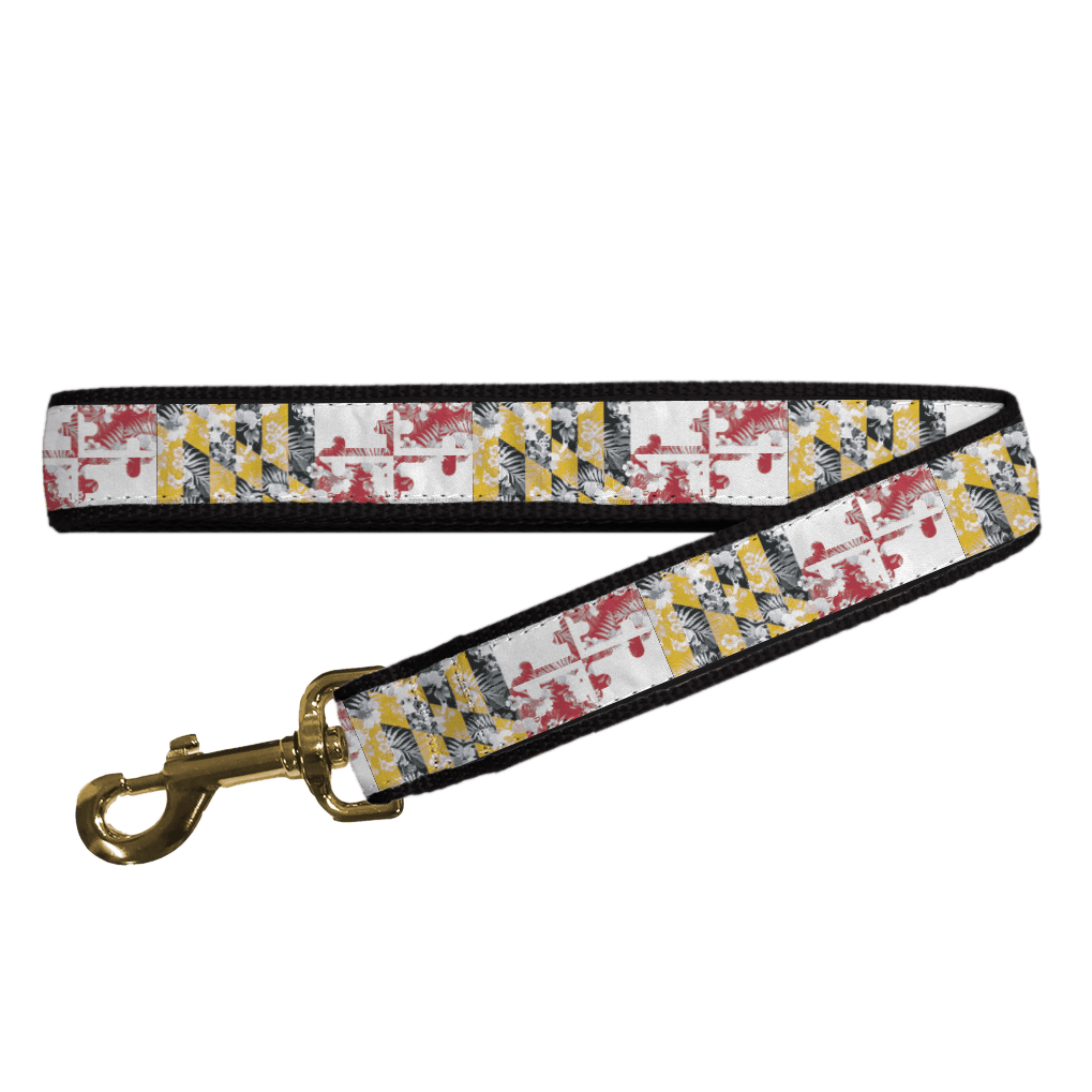 Maryland Flag Floral / Dog Leash - Route One Apparel