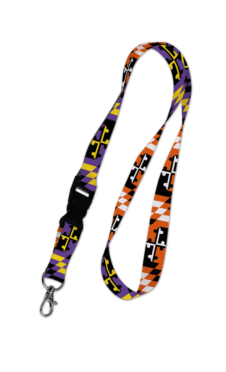 Baltimore Maryland Flag (Purple & Orange) / Lanyard - Route One Apparel