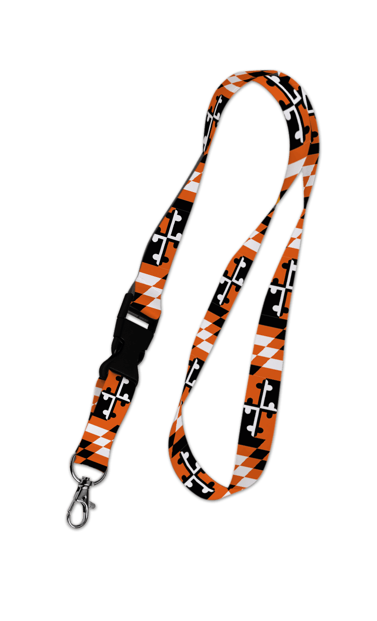 Baltimore Maryland Flag (Black & Orange) / Lanyard - Route One Apparel