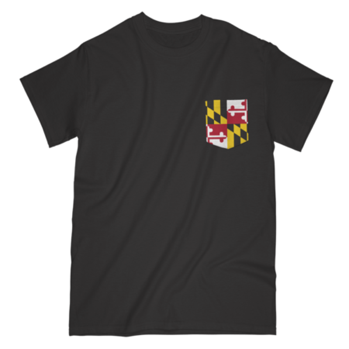 Maryland Flag (Black) / Pocket Shirt - Route One Apparel