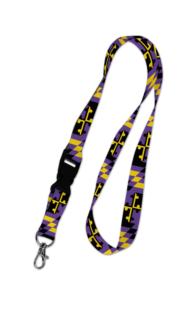Baltimore Maryland Flag (Purple & Gold) / Lanyard - Route One Apparel
