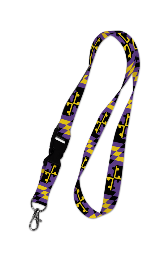 Baltimore Maryland Flag (Purple & Gold) / Lanyard - Route One Apparel