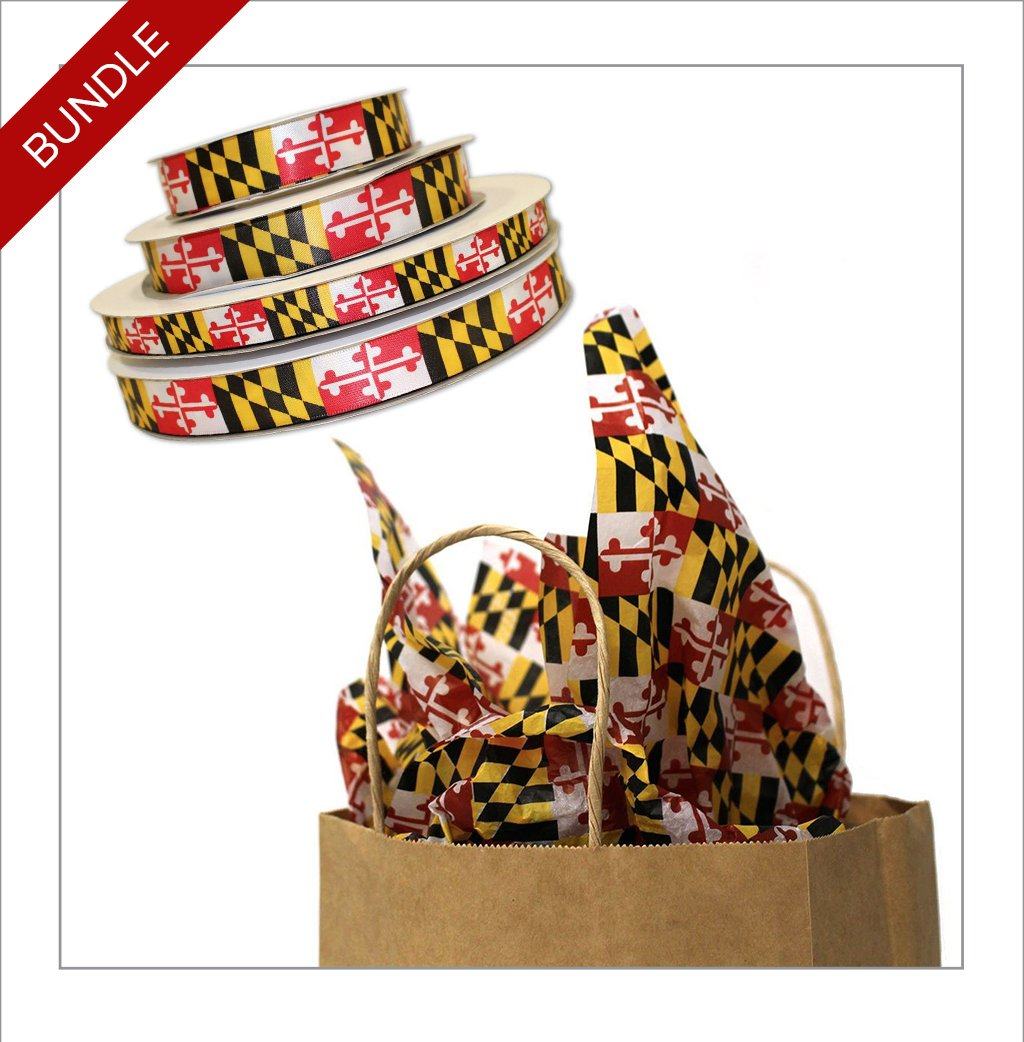Maryland Flag / Ribbon + Tissue Paper *BUNDLE* - Route One Apparel