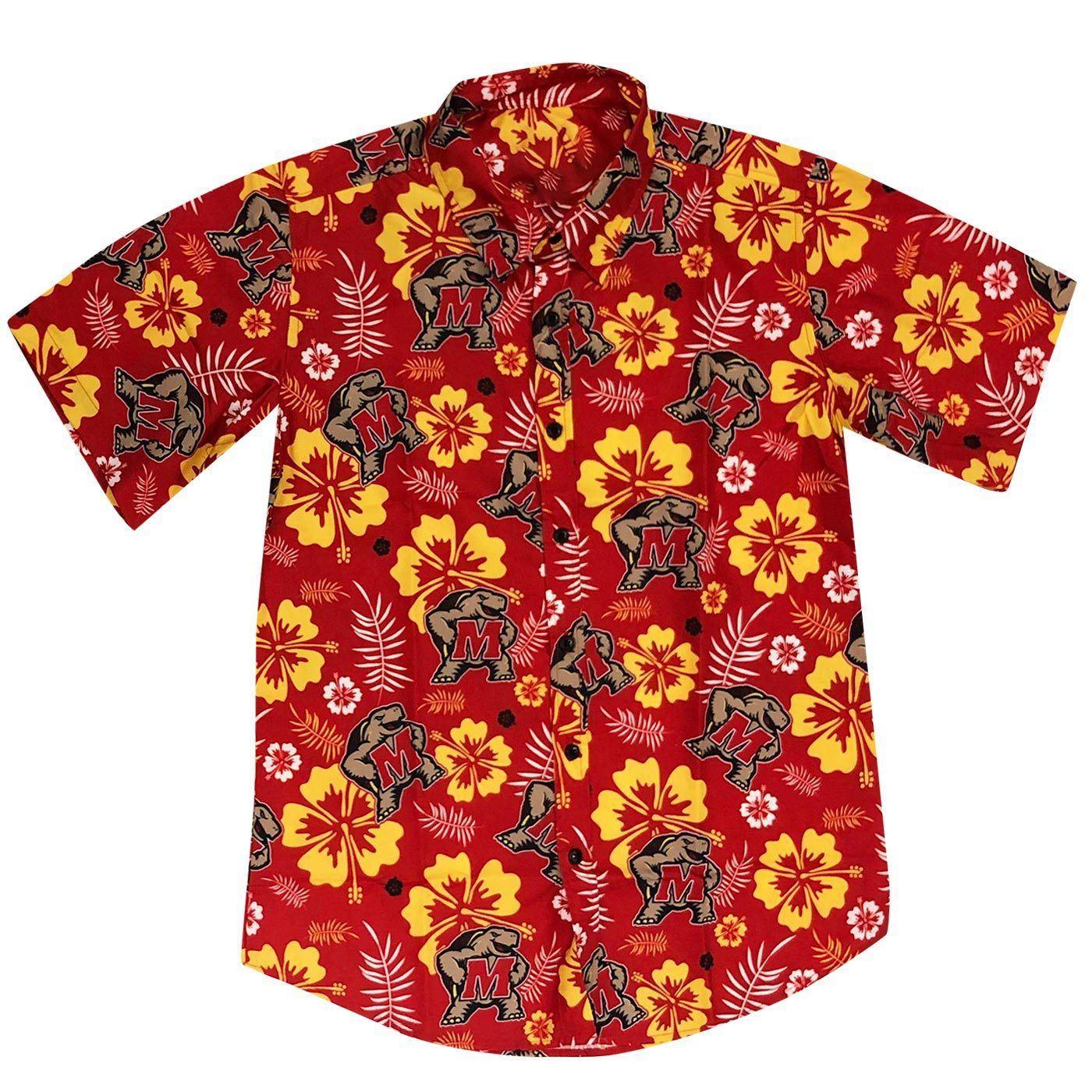 UMD Testudo (Red) / Hawaiian Shirt - Route One Apparel