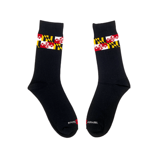 Maryland Flag with Natty Boh Logo (3-Pack)  / Crew Socks *BUNDLE PACK* - Route One Apparel