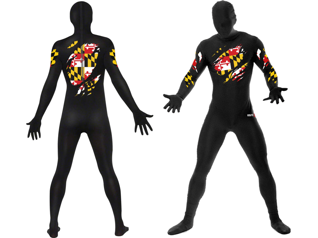 Ripped Up Maryland Flag / Body Suit - Route One Apparel